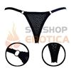 Tanga con transparencias negra Playboy